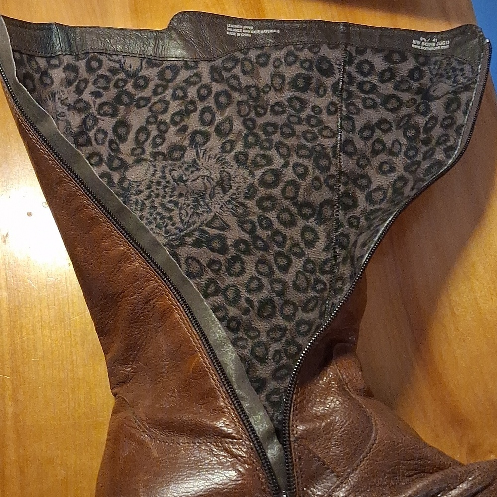 Born Brown Leather Knee-High Boots Size 9.5 - Picture 3 of 13